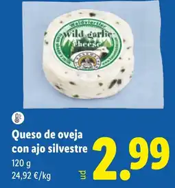 Lidl Waldviertler queso de oveja con ajo silvestre oferta