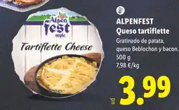 Lidl Alpenfest Queso tartiflette oferta