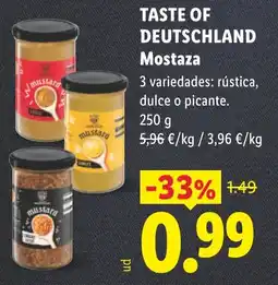 Lidl Taste of Deutschland Mostaza oferta