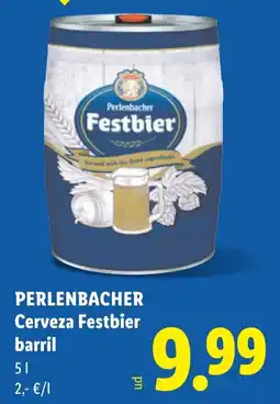 Lidl Perlenbacher cerveza festbier barril oferta