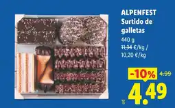 Lidl Alpenfest Surtido de galletas oferta
