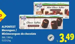 Lidl Alpenfest merengues / minimerengues de chocolate oferta