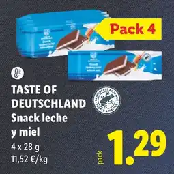 Lidl Taste of Deutschland Snack leche y miel oferta