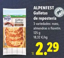 Lidl Alpenfest galletas de repostería oferta