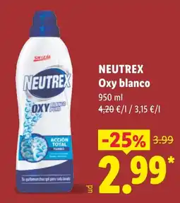 Lidl Neutrex Oxy blanco oferta