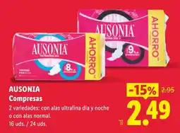 Lidl Ausonia compresas oferta