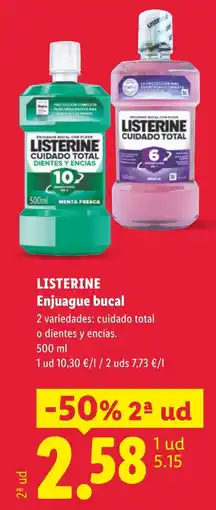 Lidl Listerine enjuague bucal oferta