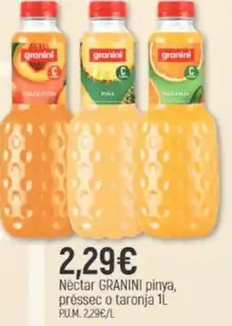Coaliment Granini - nectar pinya, préssec o taronja oferta