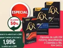 Coaliment L'or - capsules de cafe ristretto, descaffeinato o colombia oferta