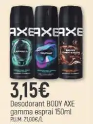Coaliment Axe - desodorant body gamma esprai oferta