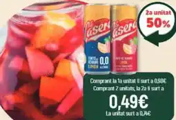 Coaliment La casera - tinto de verano llimona original o 0.0% llauna oferta