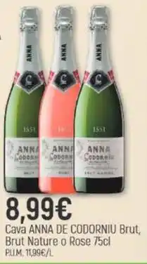 Coaliment Anna de codorníu - cava brut brut nature o rose oferta