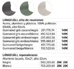 IKEA Långfjäll silla de reuniones oferta
