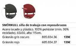 IKEA Smorkull silla de trabajo con reposabrazos oferta