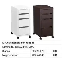 IKEA MICKE cajonera con ruedas oferta