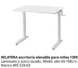 IKEA Relatera escritorio elevable para niños oferta