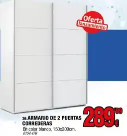 Rapimueble ARMARIO DE 2 PUERTAS CORREDERAS oferta