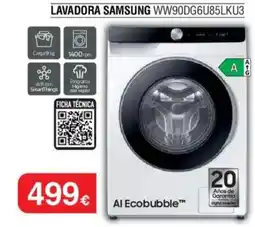 Milar Samsung lavadora ww90dg6u85lku3 oferta