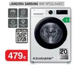 Milar Lavadora Samsung WW10FG5U34AEEC oferta