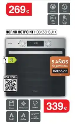 Milar Hotpoint horno h03k58hsu1x oferta