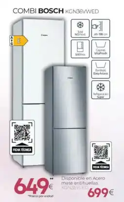 Tien 21 Bosch combi KGN36VWED oferta