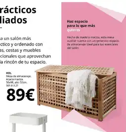 IKEA Hol mesa de almacenaje. acacia maciza oferta