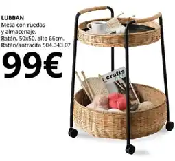 IKEA Lubban mesa con ruedas y almacenaje oferta
