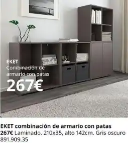 IKEA Eket combinación de armario con patas oferta