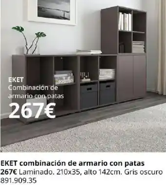 Eket combinación de armario con patas