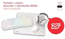 Mi electro Kenta Gaming teclado + ratón+ auricular + alfombrilla KROM oferta