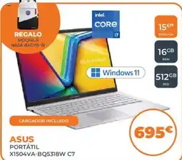 Pascual Martí asus portátil x1504va-bq5318w c7 oferta