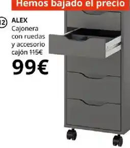 IKEA Alex cajonera con ruedas y accesorio cajón oferta