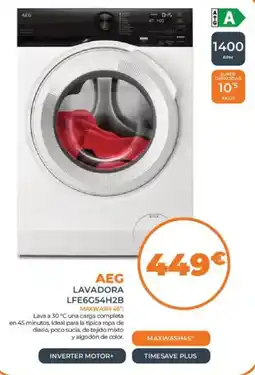 Pascual Martí AEG lavadora lfe6g54h2b oferta