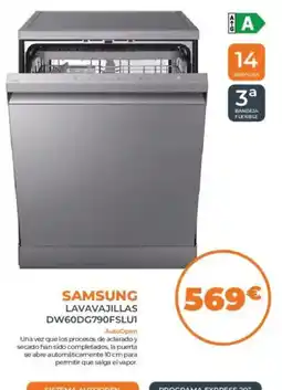Pascual Martí Samsung lavavajillas dw60dg790fslu1 oferta