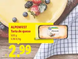 Lidl Alpenfest tarta de queso oferta