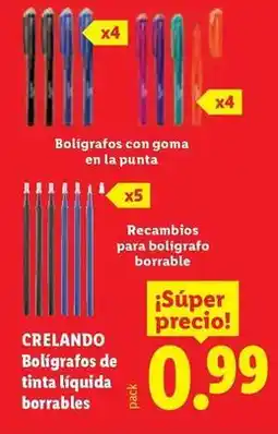 Ocine Crelando - boligrafos de tinta liquida borrables oferta