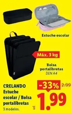 Ocine Crelando - estuche escolar / bolsa portalibretas oferta