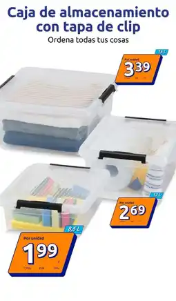 Action Caja de almacenamiento con tapa de clip oferta