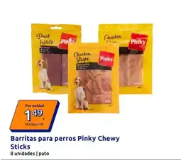 Action Pinky - barritas para perros chewy sticks oferta