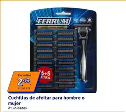 Action Ferrum - cuchillas de afeitar para hombre o mujer oferta