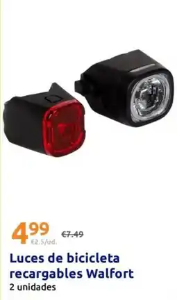Action Walfort - luces de bicicleta recargables oferta