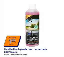 Action C&c - liquido limpiaparabrisas concentrado verano oferta