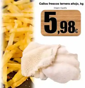 Callos frescos ternera añojo