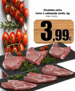 Super Alcoop Chuletas extra lomo o cabezada cerdo oferta