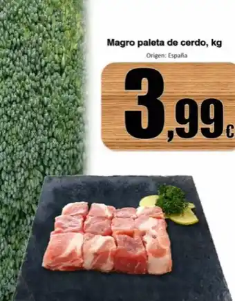 Magro paleta de cerdo