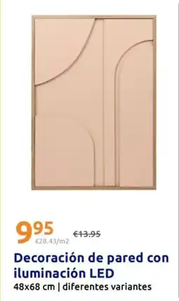Action Decoración de pared con iluminación led oferta