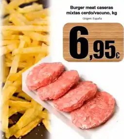 Super Alcoop Burger meat caseras mixtas cerdo/vacuno origen: españa oferta
