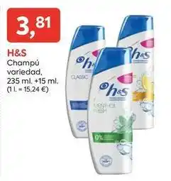 Suma Supermercados H&s - champú variedad oferta