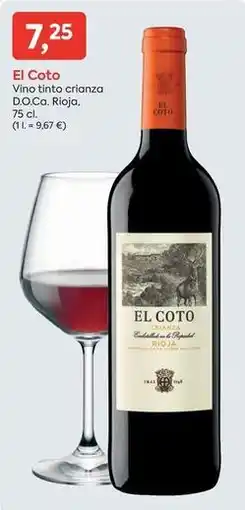 Suma Supermercados El coto - vino tinto crianza d.o.ca. rioja oferta