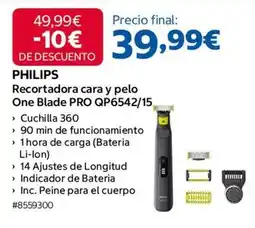 Costco Philips - recortadora cara y pelo one blade pro qp6542/15 oferta